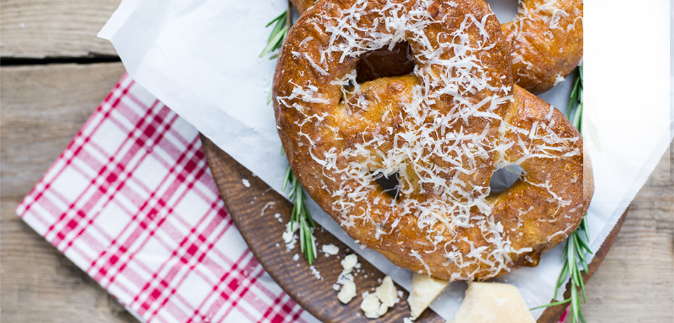 Rosemary Parmesan Soft Pretzels