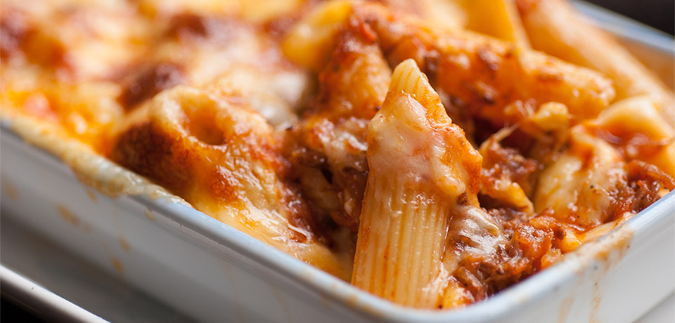 Rigatoni Al Forno with Bolognese Sauce
